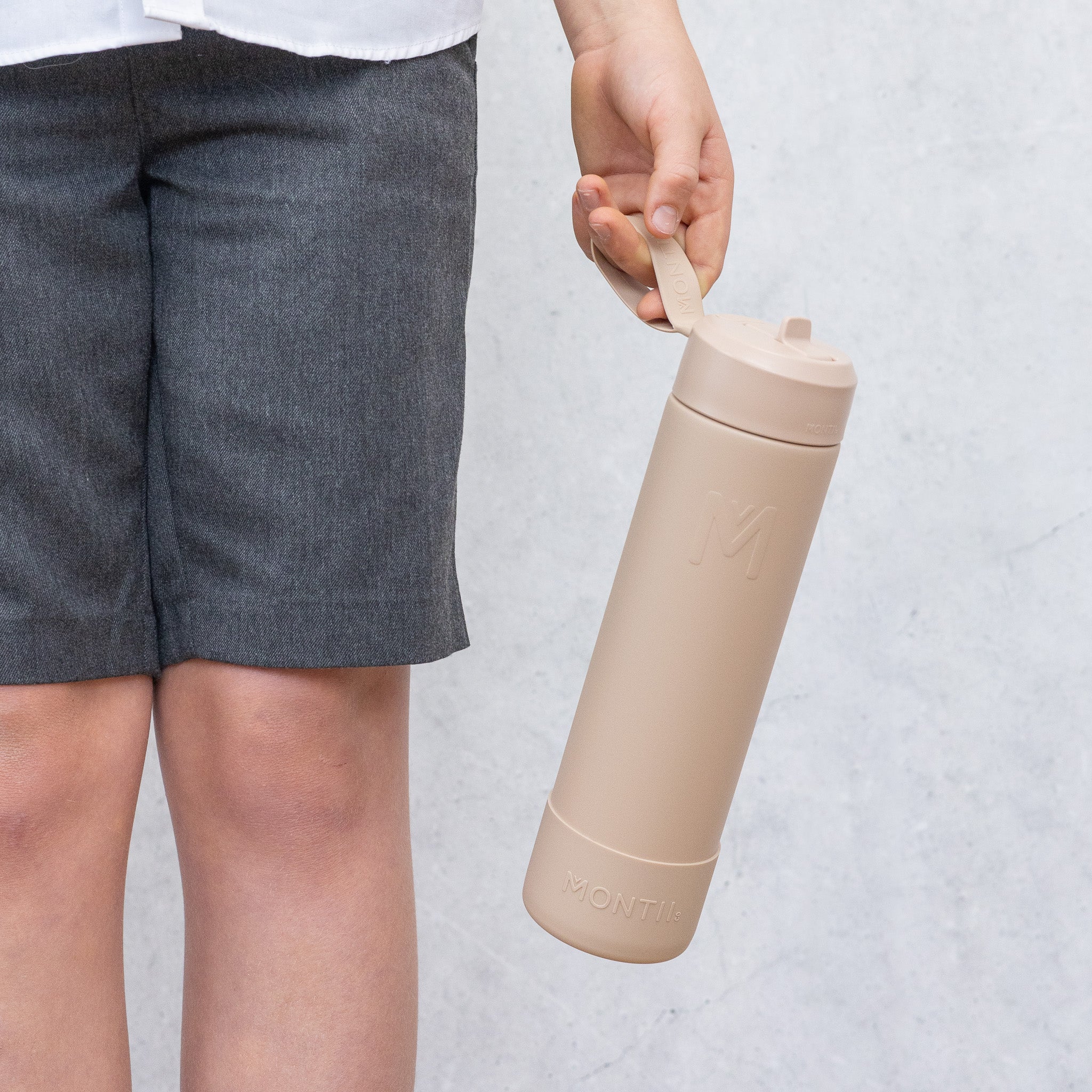 MontiiCo 700ml Drink Bottle Sipper - Sand