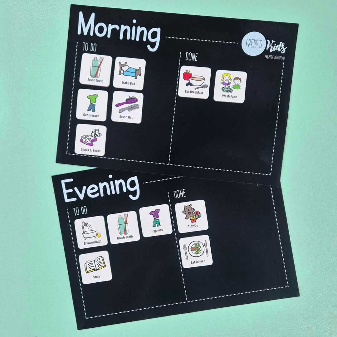 Prepp'd Kids Morning & Evening Routine Set (A4)