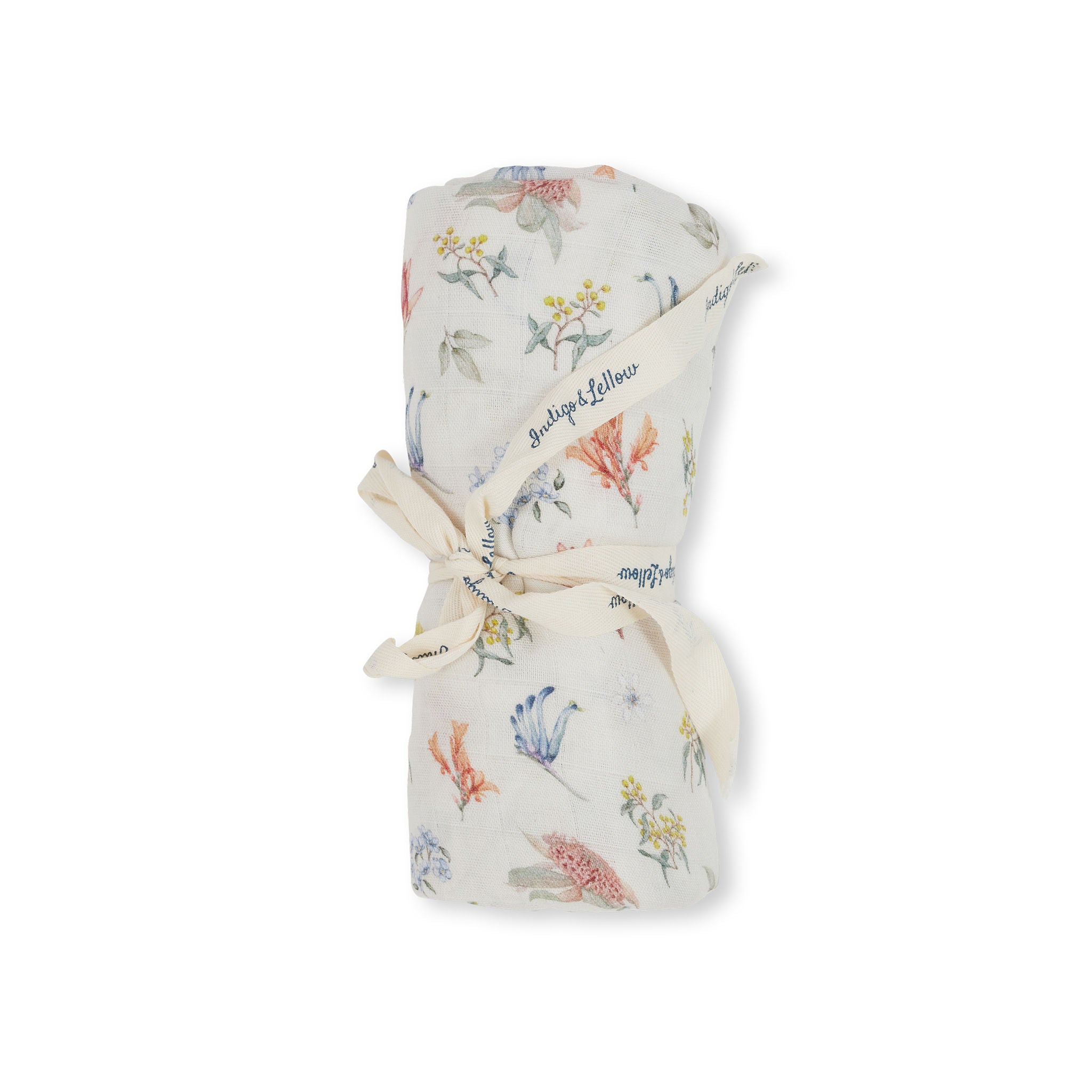 Indigo & Lellow Muslin Wrap