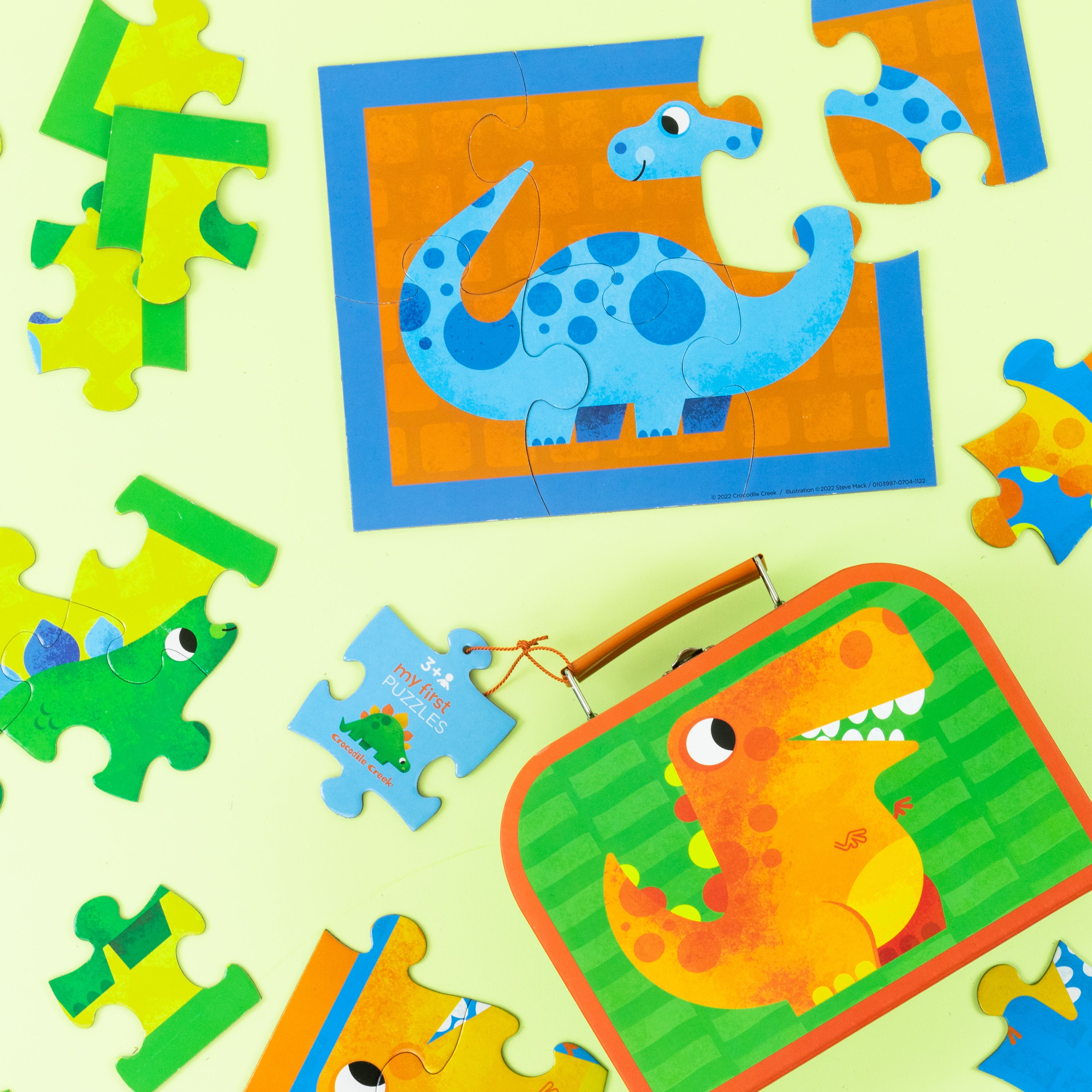 Crocodile Creek My First Puzzle Case - Dinosaur