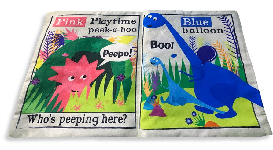 Jo and Nics Crinkly Cloth Book Rainbow Dinosaurs