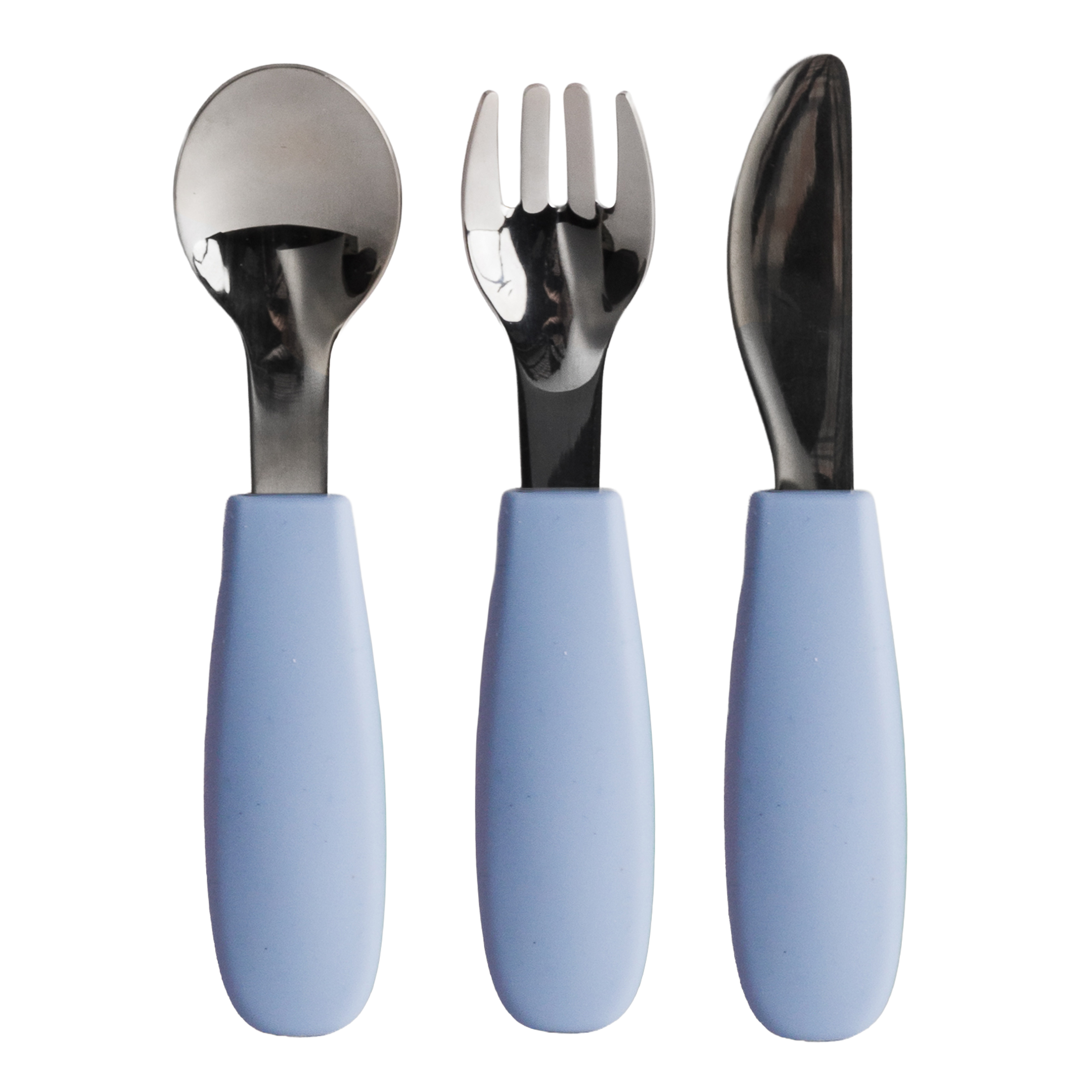 Nestling Toddler Cutlery 3pk Dusty Blue