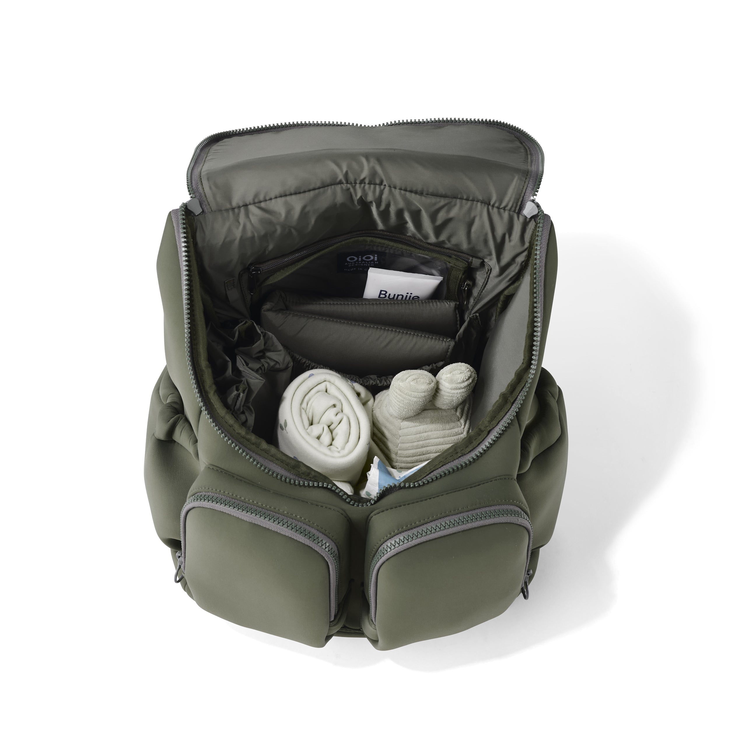 Oioi Sage Neoprene Signature Backpack Nappy Bag