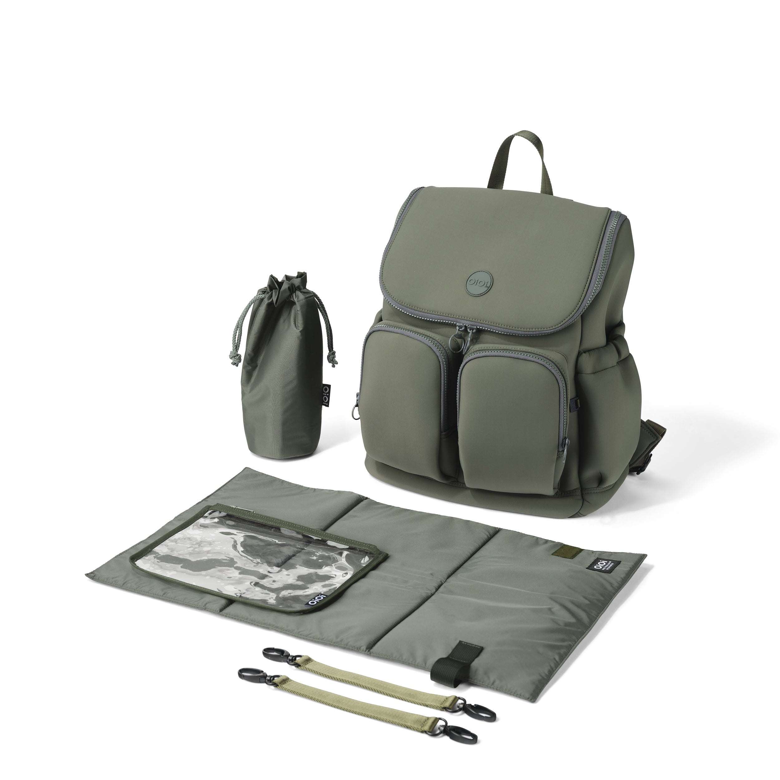 Oioi Sage Neoprene Signature Backpack Nappy Bag