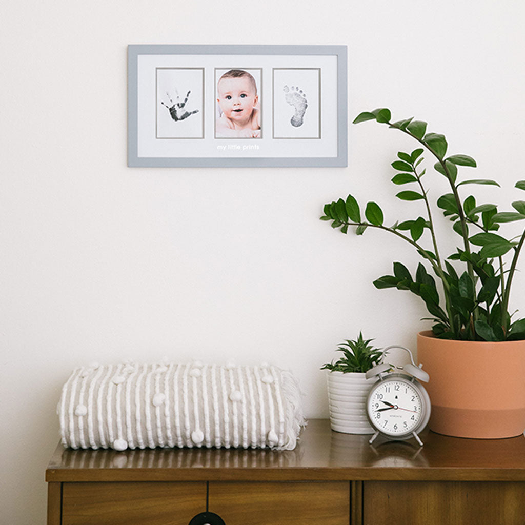 Pearhead Babyprints Photo Frame - Grey Frame