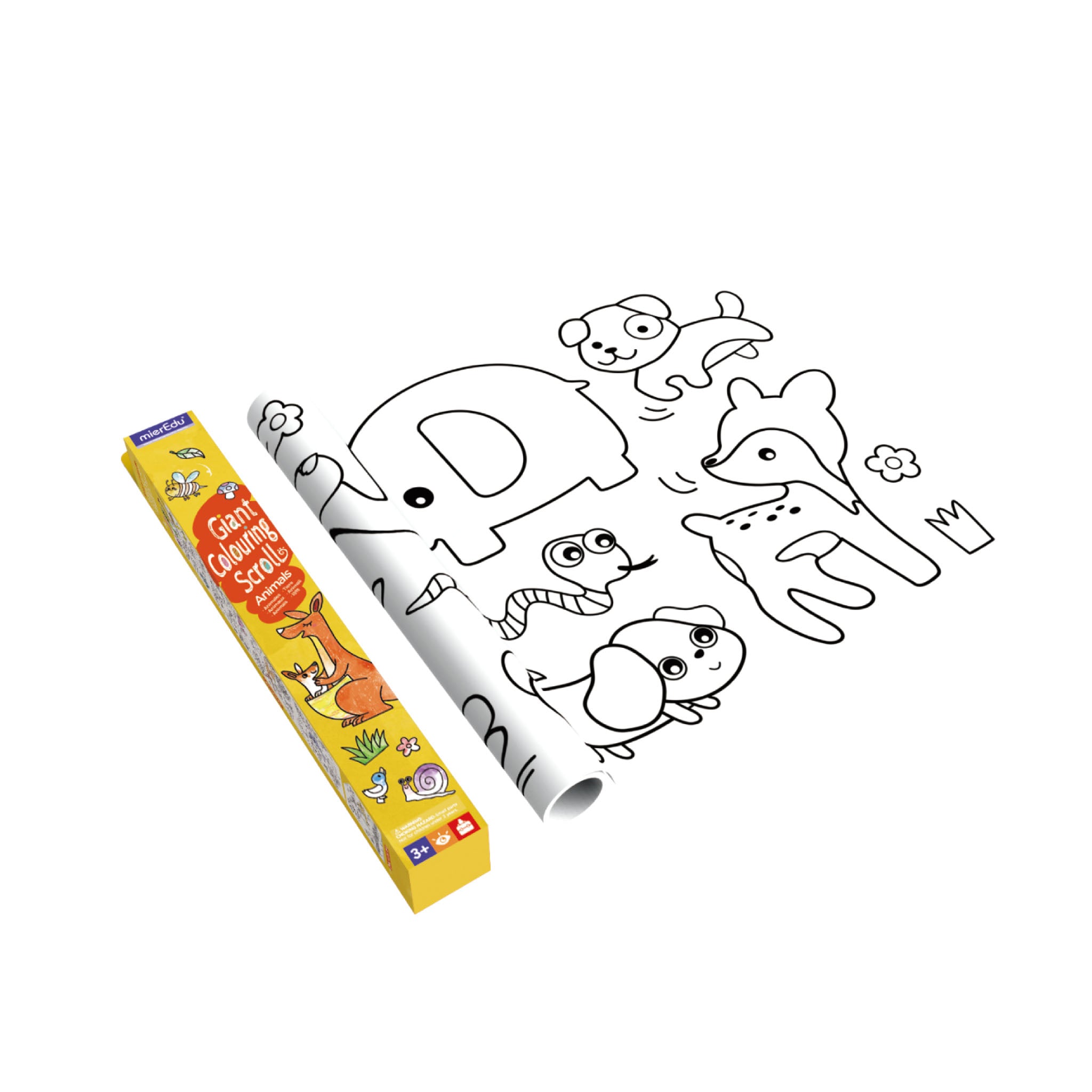 mierEdu Giant Colouring Scroll Animals