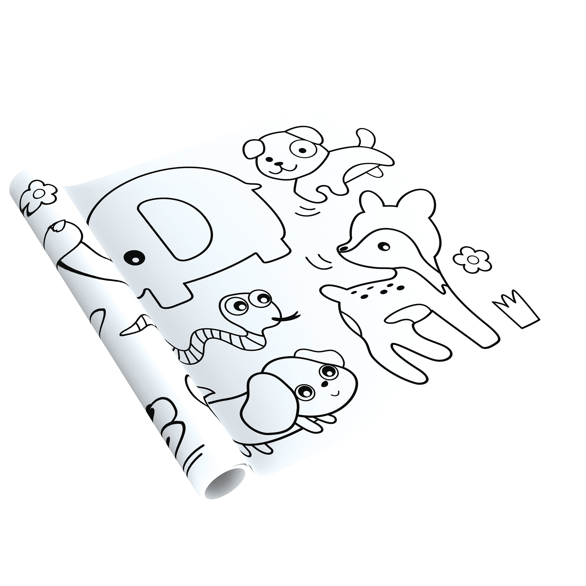 mierEdu Giant Colouring Scroll Animals