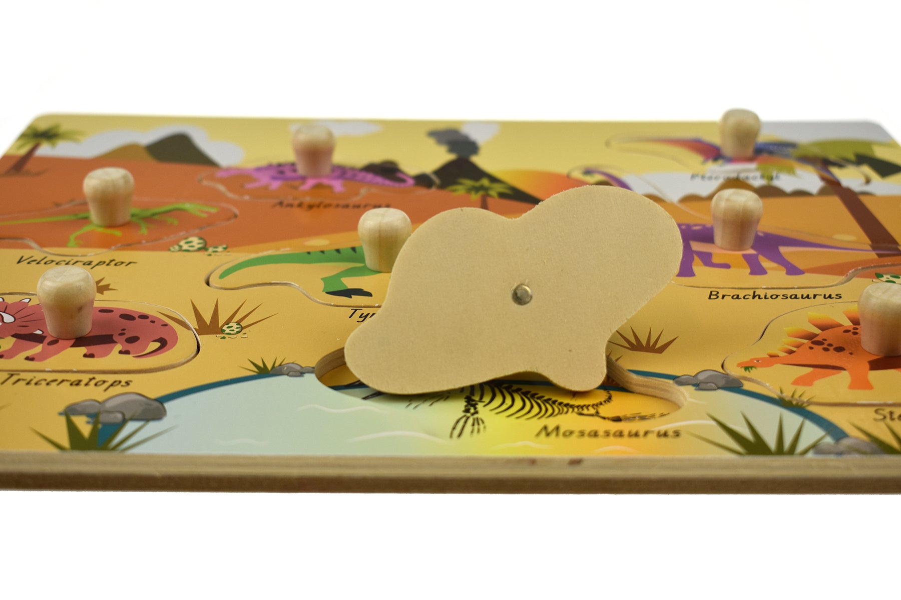 2 in 1 Dinosaur Peg Puzzle