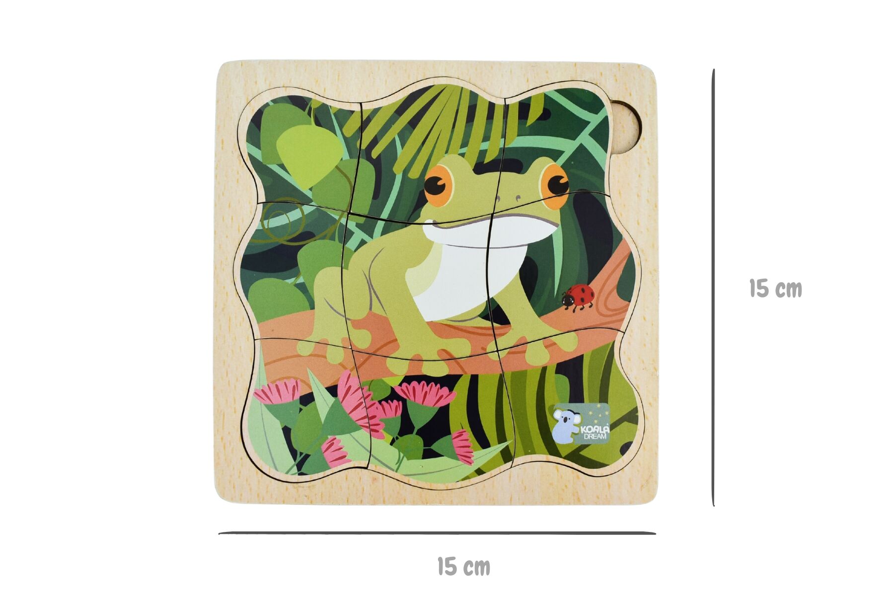 Wooden Bush Buddies Life Cycle Layer Puzzle Green Tree Frog