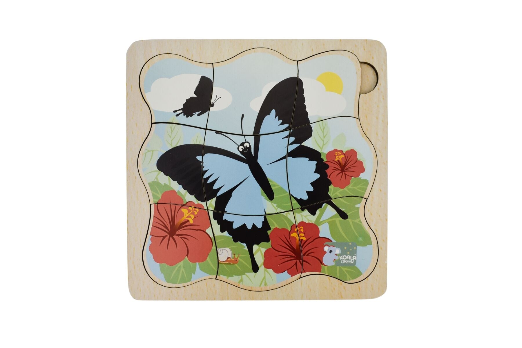 Wooden Bush Buddies Life Cycle Layer Puzzle Ulysses Butterfly