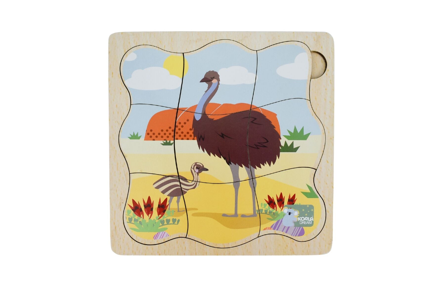 Wooden Bush Buddies Life Cycle Layer Puzzle Emu