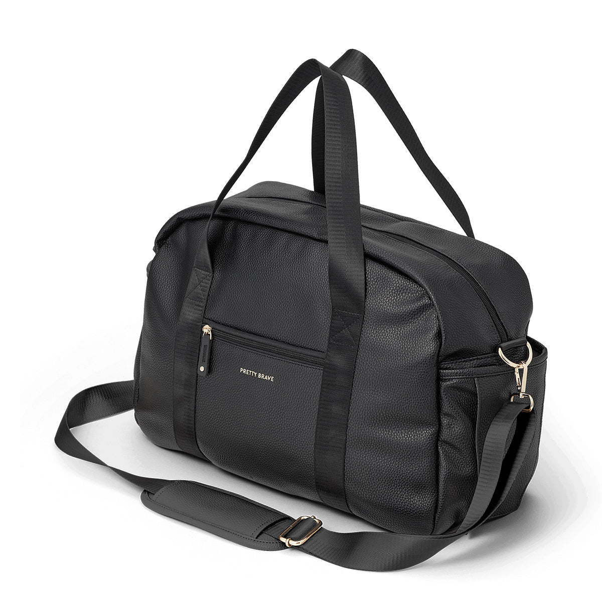Pretty Brave Stella Baby Bag Black Pebbled