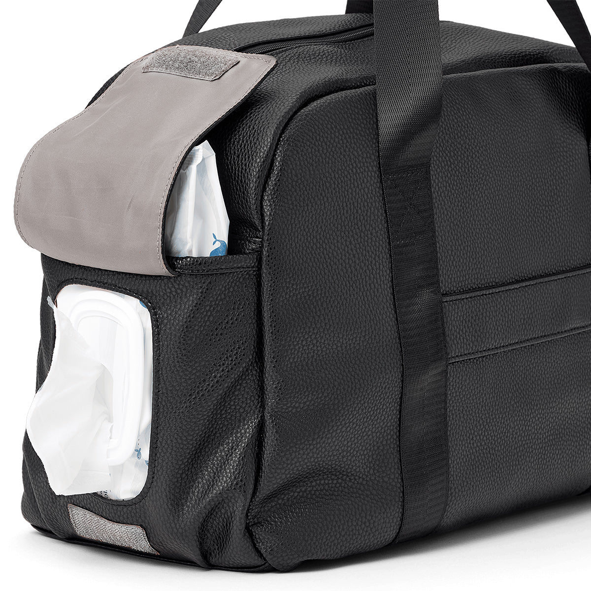 Pretty Brave Stella Baby Bag Black Pebbled