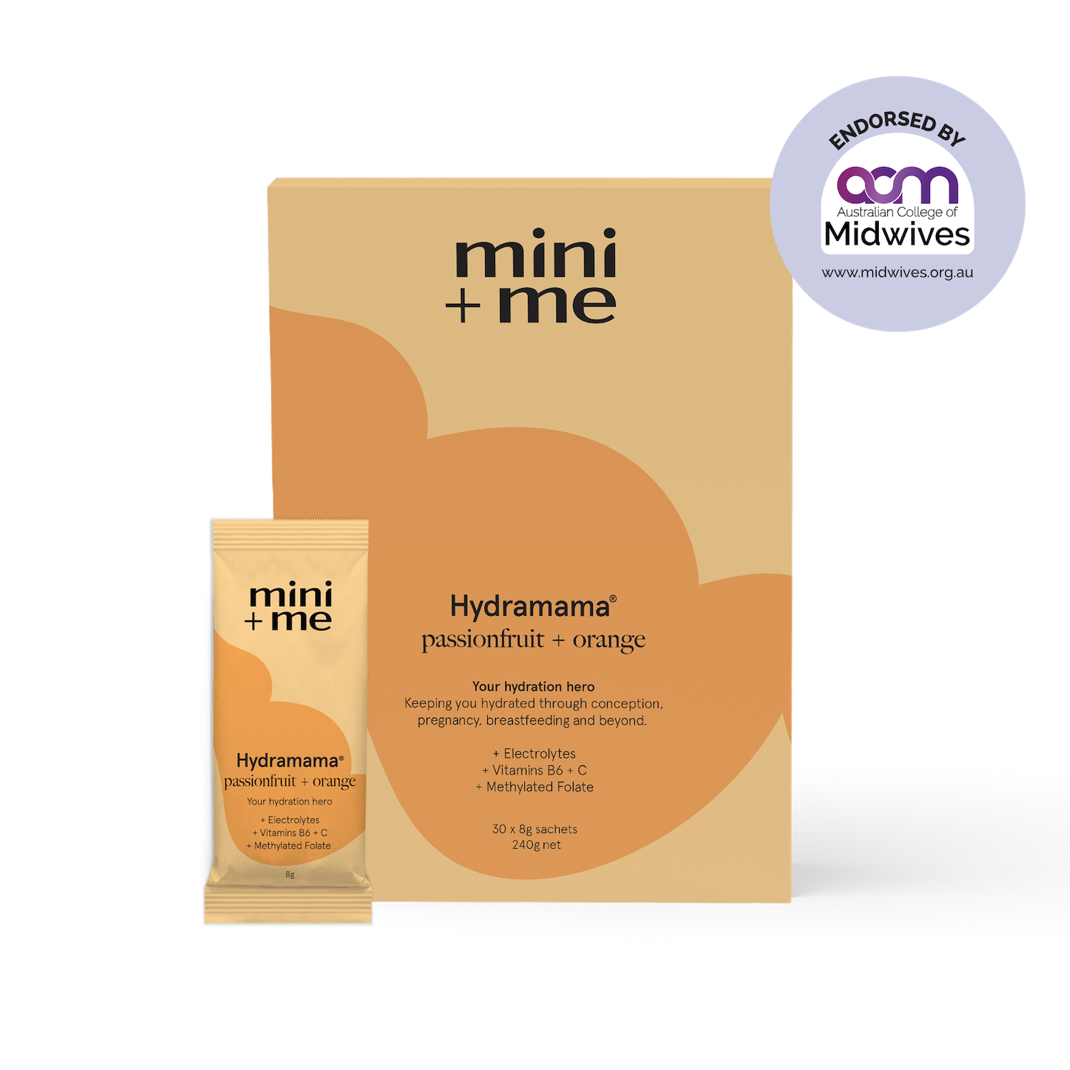 Hydramama Mini and Me Hydration Powder Passionfruit Orange