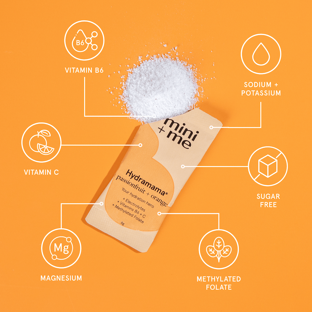 Hydramama Mini and Me Hydration Powder Passionfruit Orange