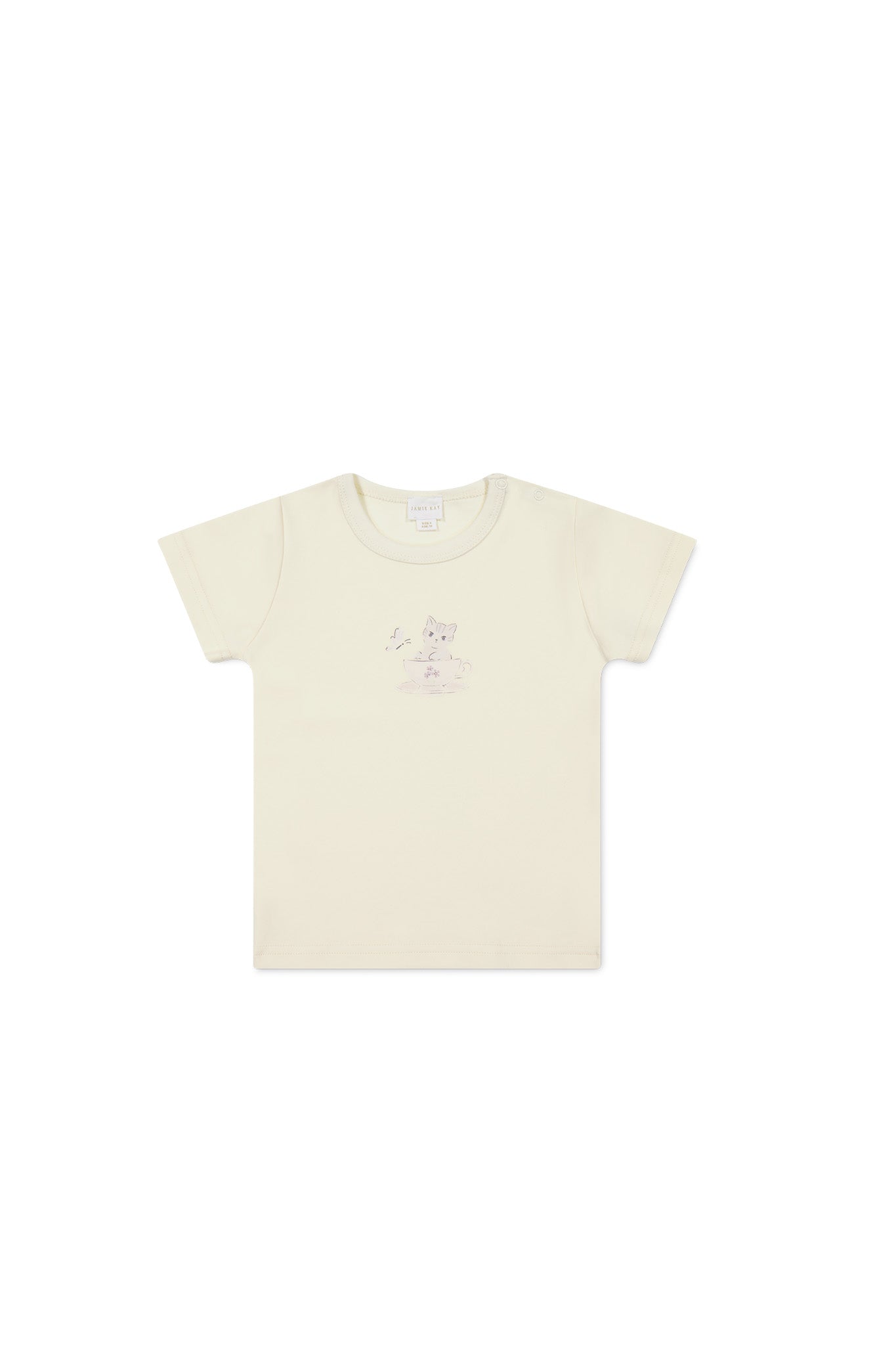 Jamie Kay Pima Cotton Aude Oversized Tee - Parchment Moons Garden