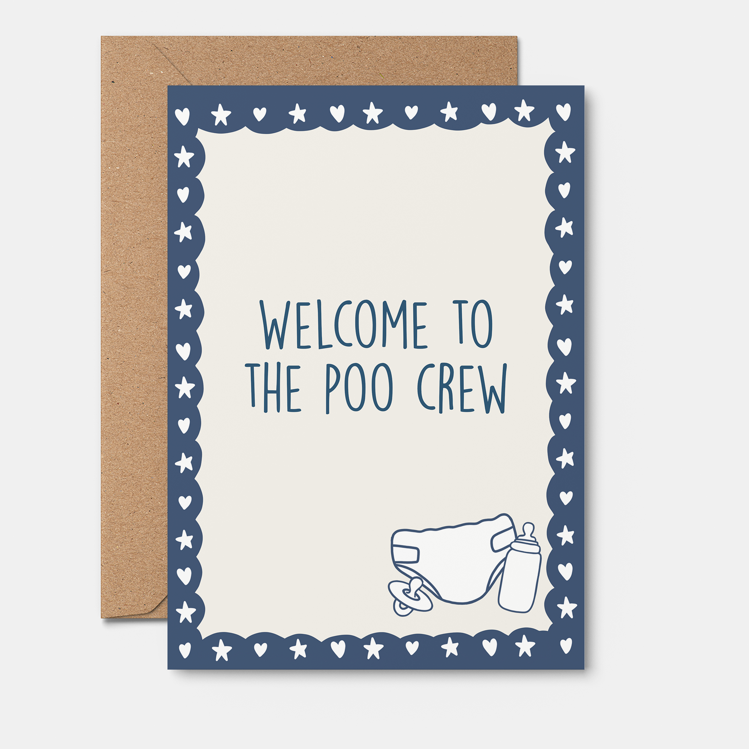 Poo Crew Baby Card
