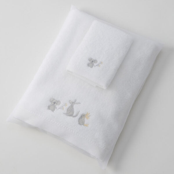 Baby Bath Towel & Matching Face Washer Gift Set