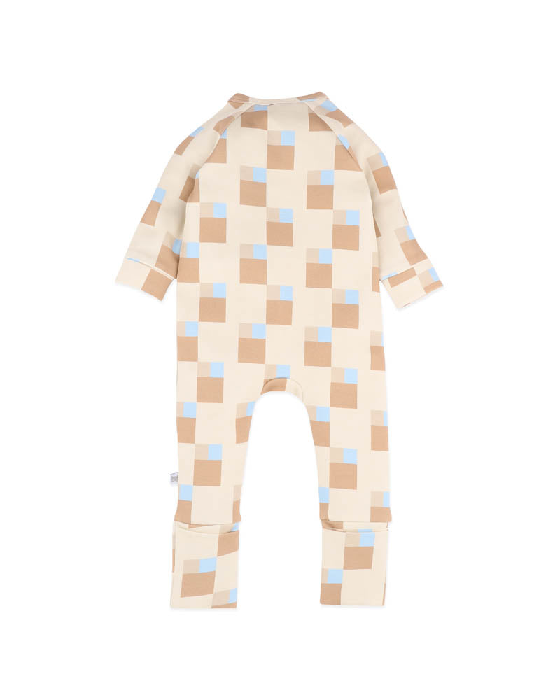 Havana Block Print Organic LS Zipsuit