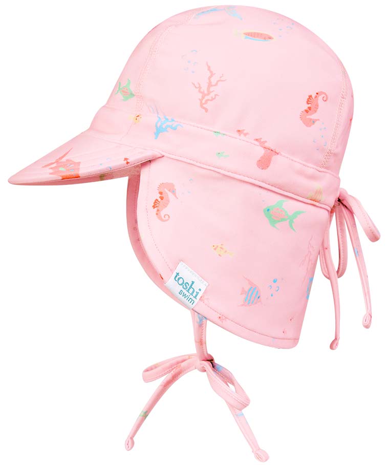 Toshi Swim Flap Cap Hat - Coral