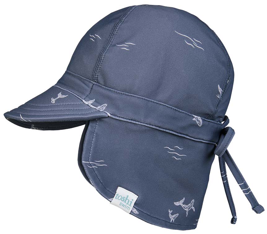 Toshi Swim Flap Cap Hat - Whales
