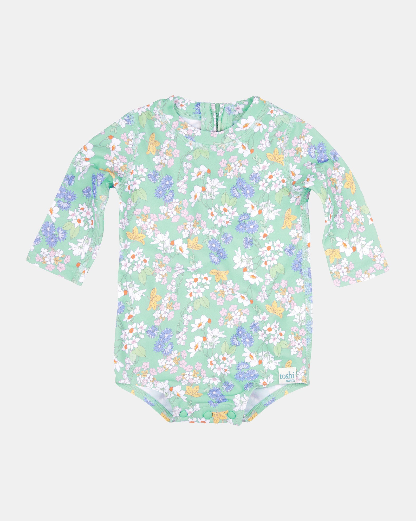 Toshi Swim Baby Onesie Long Sleeve Classic - Sea Blossom