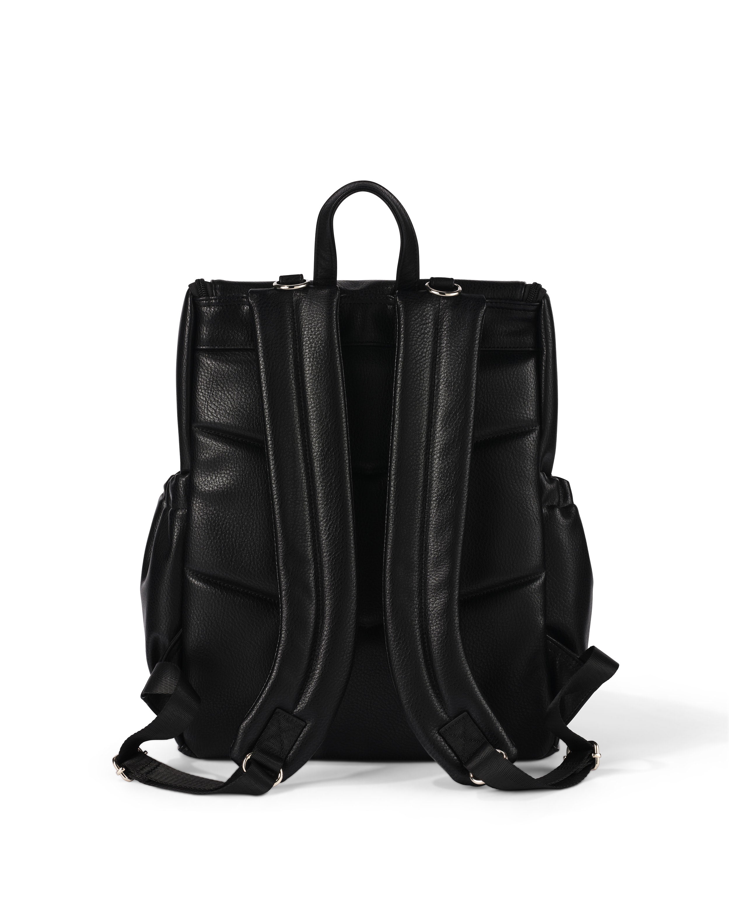 OiOi Black Dimple Vegan Leather Nappy Backpack