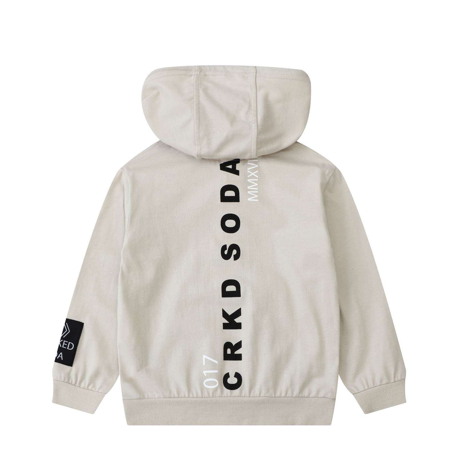 Cracked Soda Hudson Detailed Hoodie Top - Oat Baby Sizes