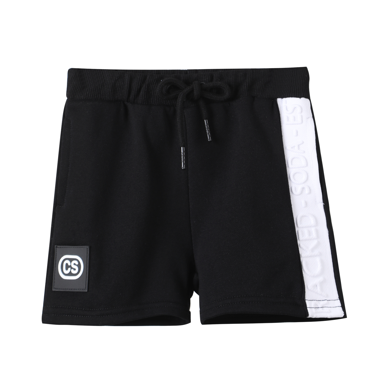 Cracked Soda Hudson Detailed Shorts - Black