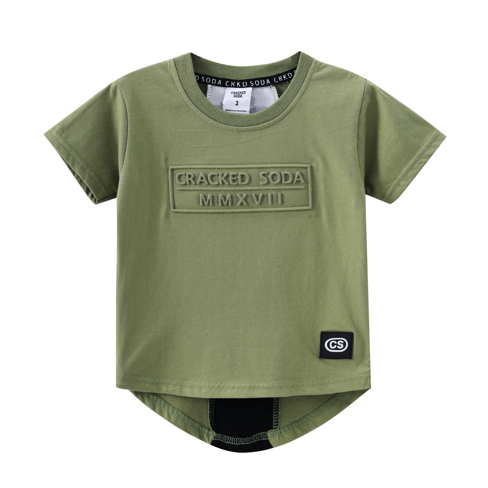 Cracked Soda Liam Detailed Back Tee - Khaki