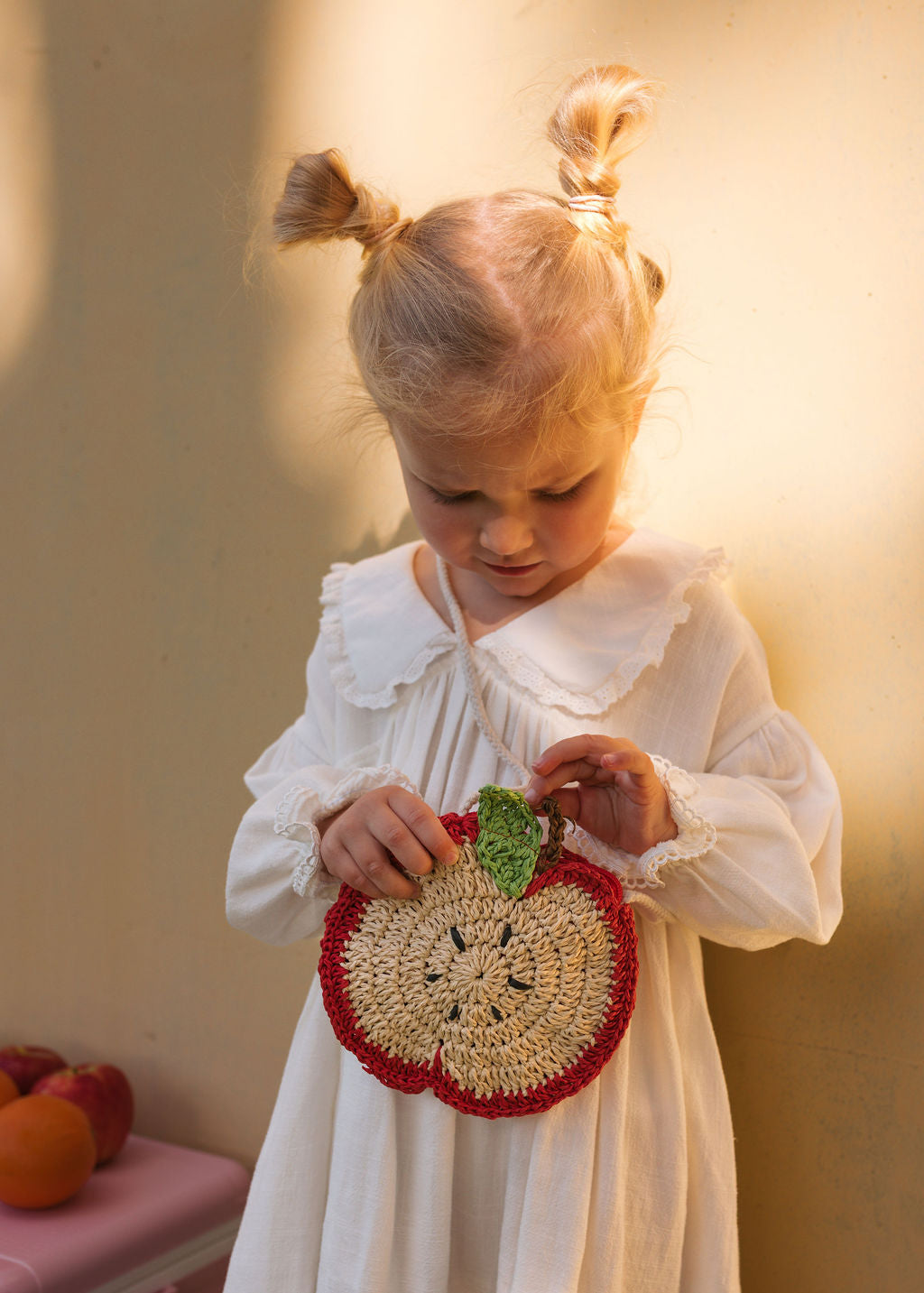 Acorn Kids Apple Straw Bag