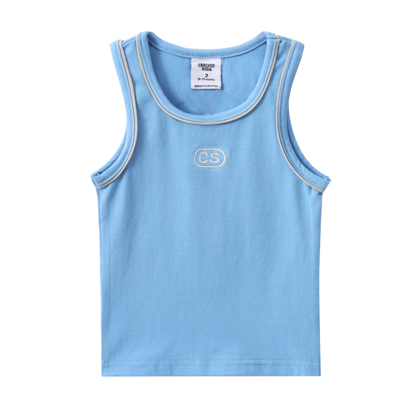 Cracked Soda Ava Detailed Tank Blue