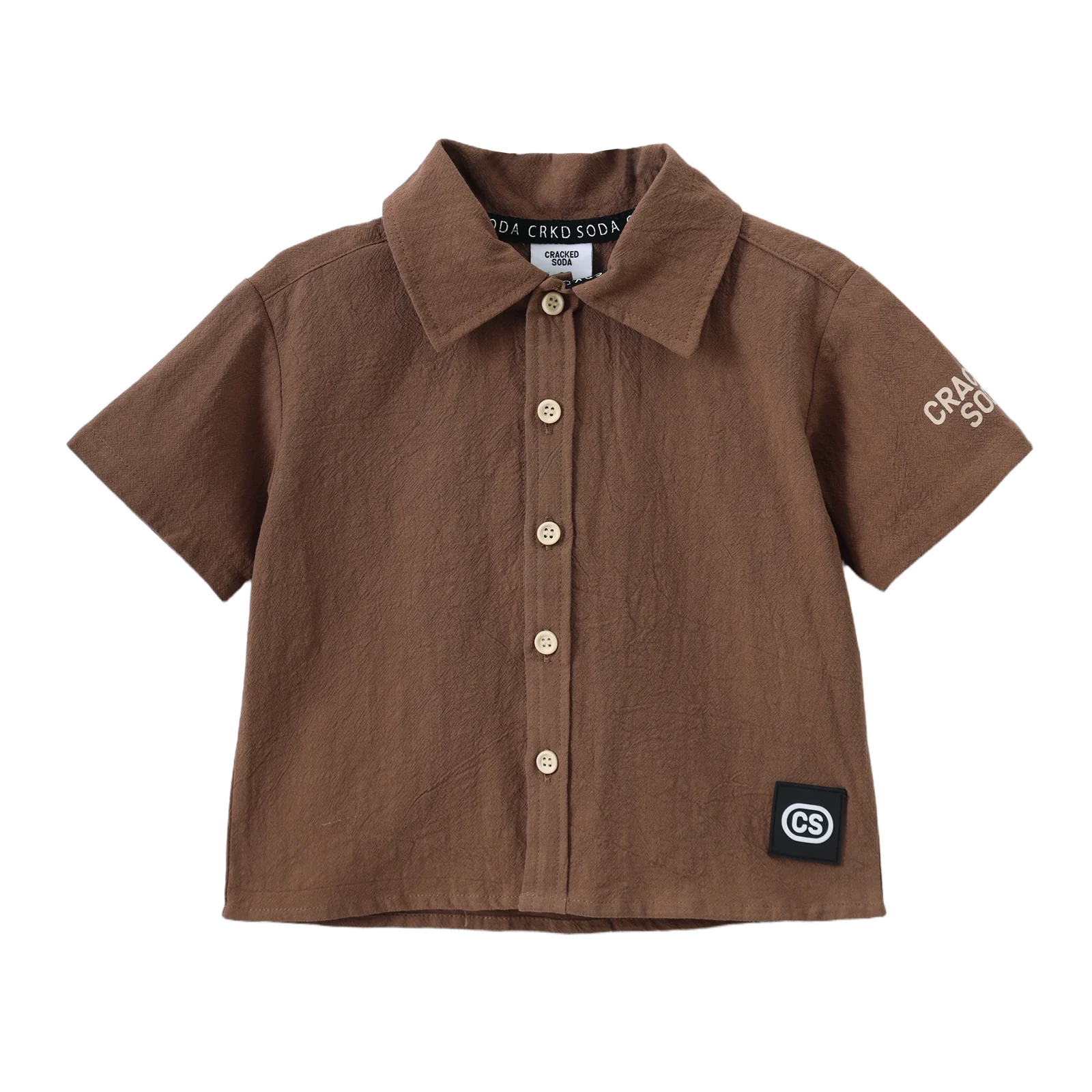 Cracked Soda Dash Linen Shirt Mocka