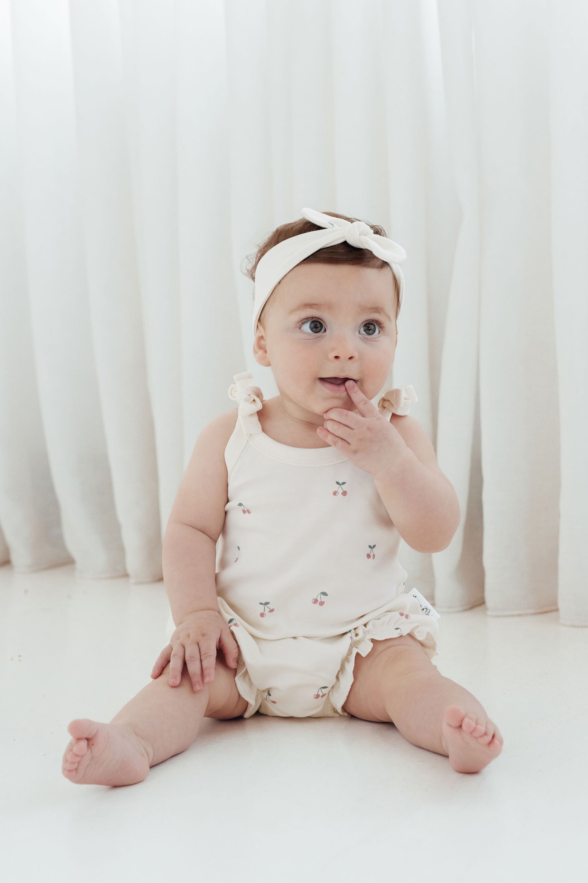 Aster & Oak Cherry Bubble Romper