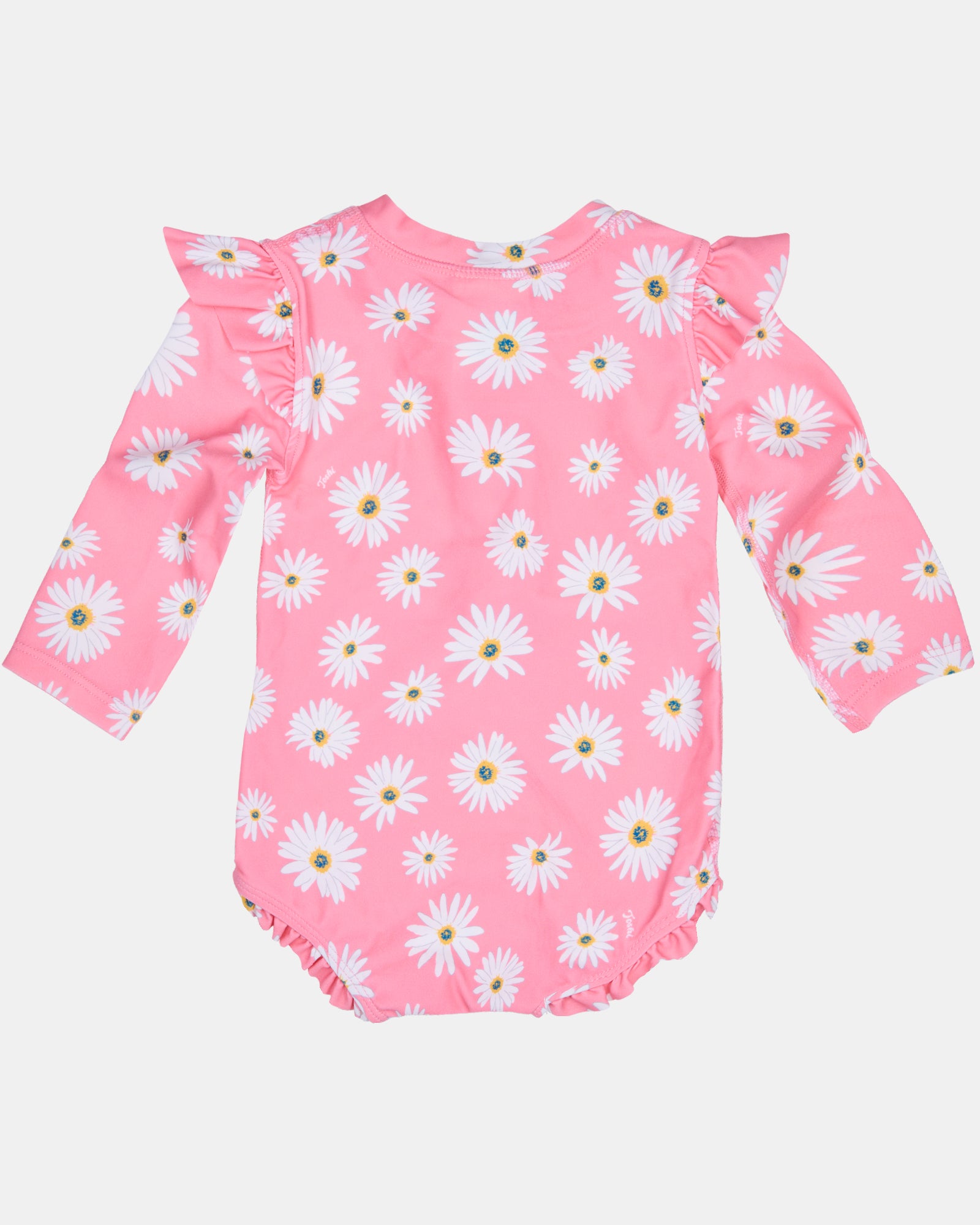 Toshi Swim Onesie Long Sleeve Ripple - Daisy Watermelon