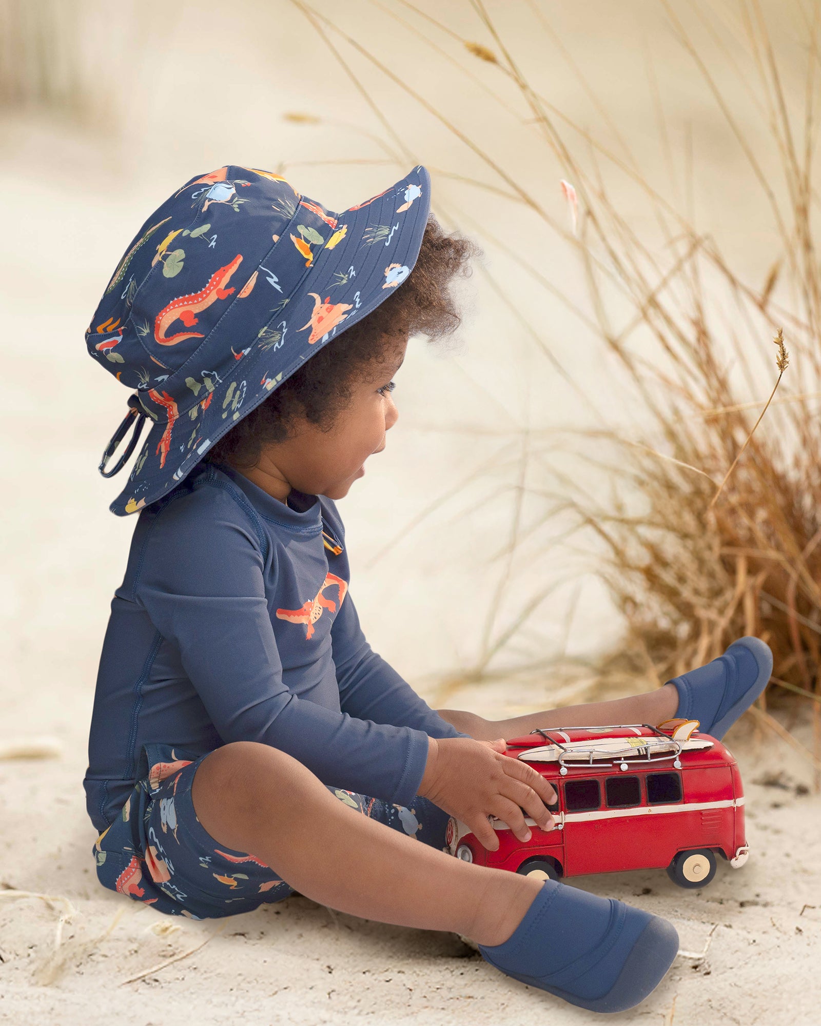 Toshi Swim Rashie Long Sleeve Ripple - Kakadu Moonlight