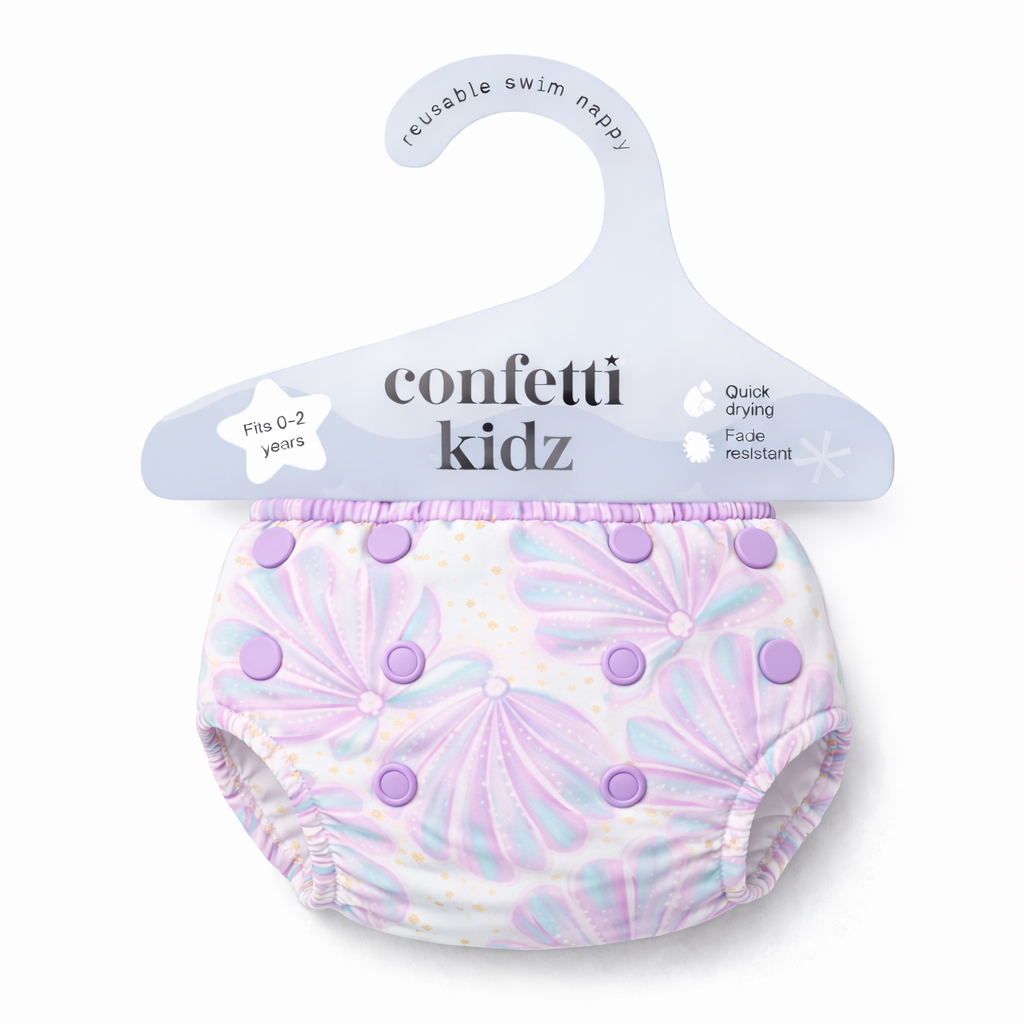 Confetti Kidz Reusable Swim Nappy Shimmer Shells