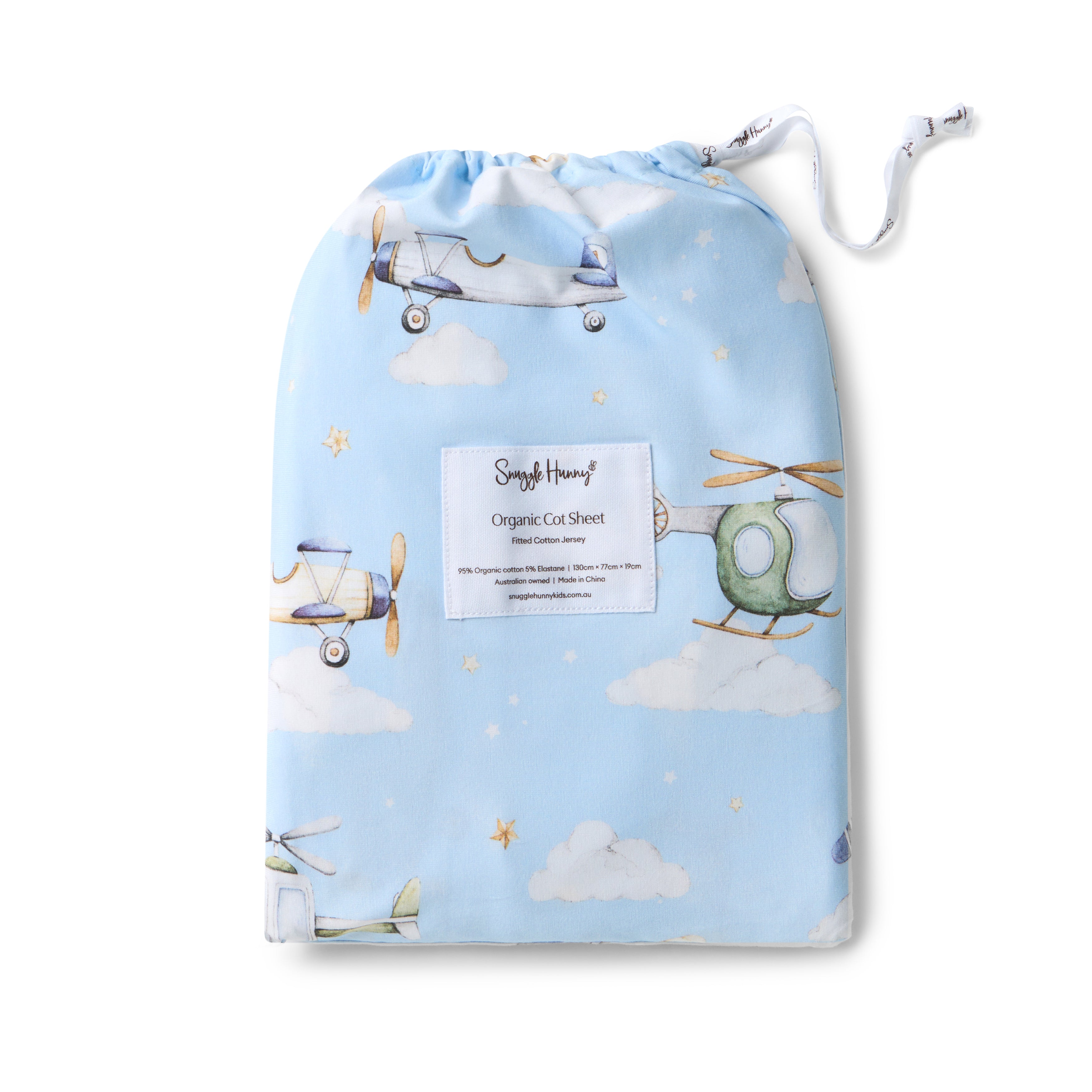 Snuggle Hunny Ocean Organic Bassinet Sheet Change Pad Cover