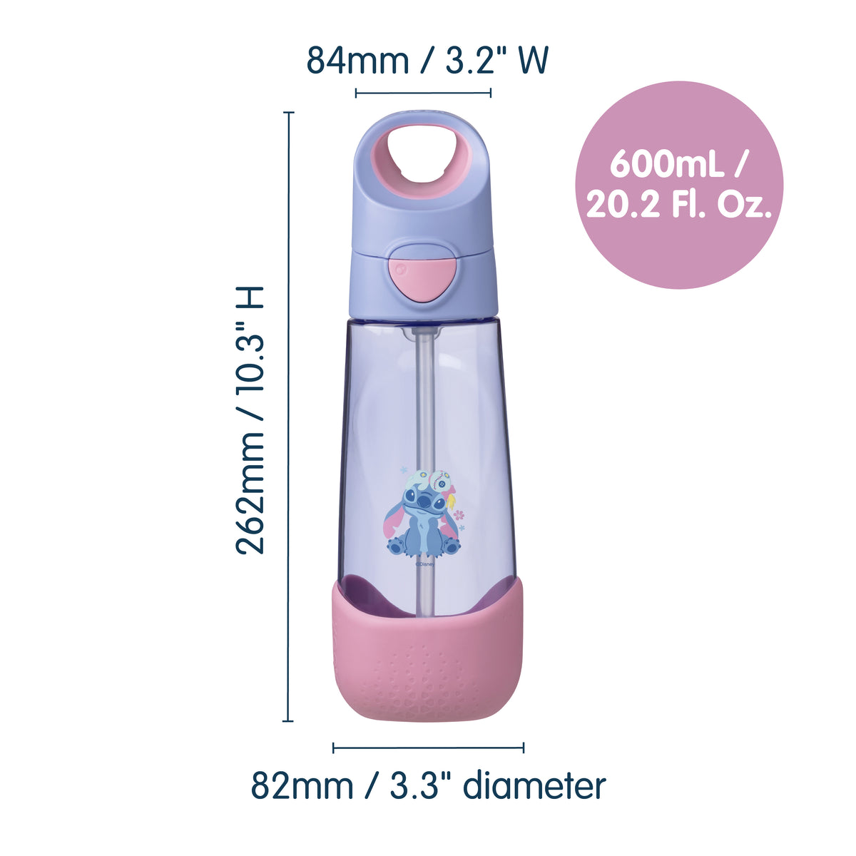 b.box 600ml Tritan Drink Bottle Stitch