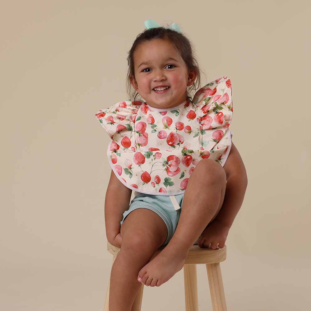 Snuggle Hunny Strawberry Frill Snuggle Bib