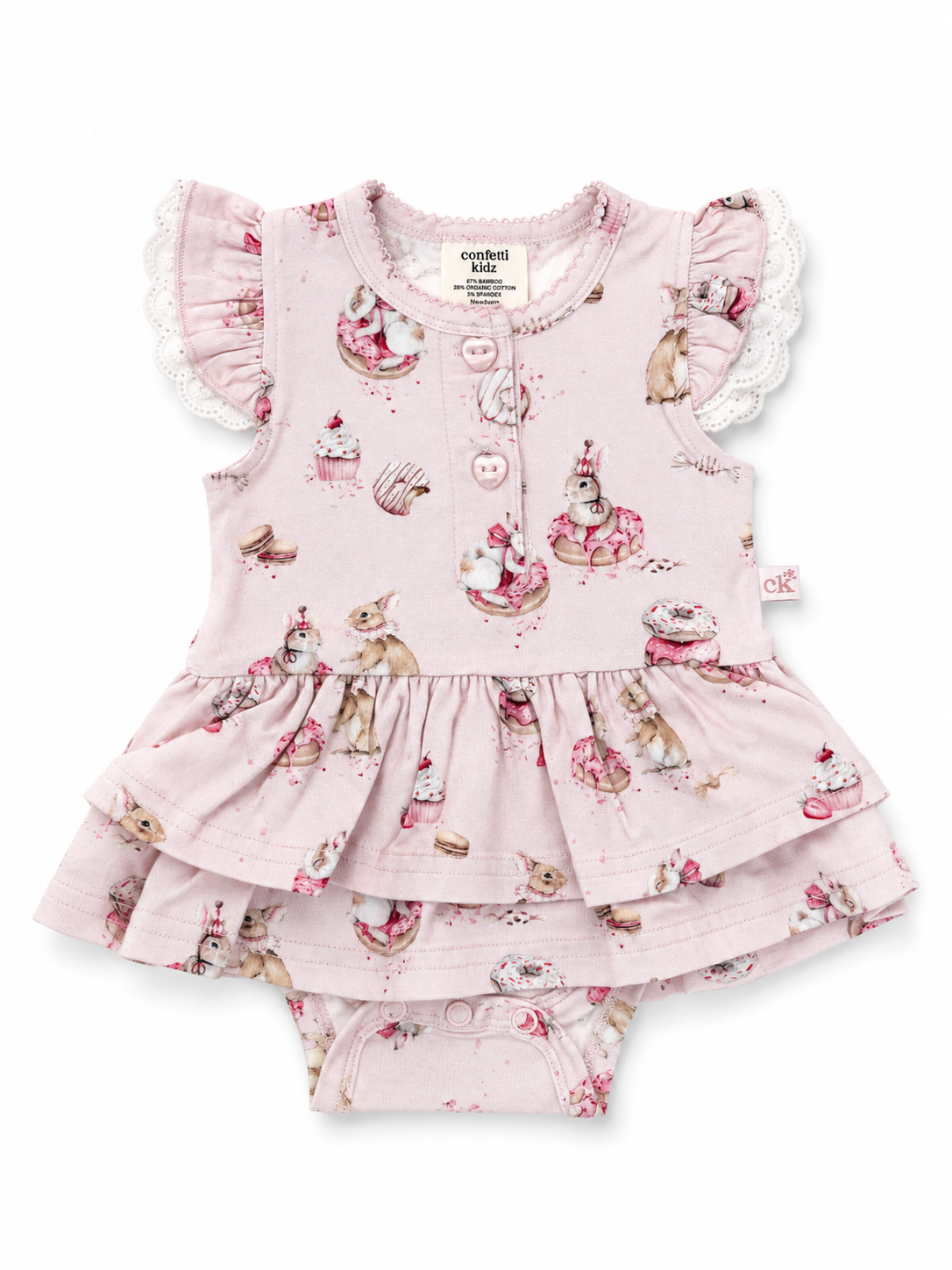 Confetti Kidz Bodysuit Dress Sugar Bunnies