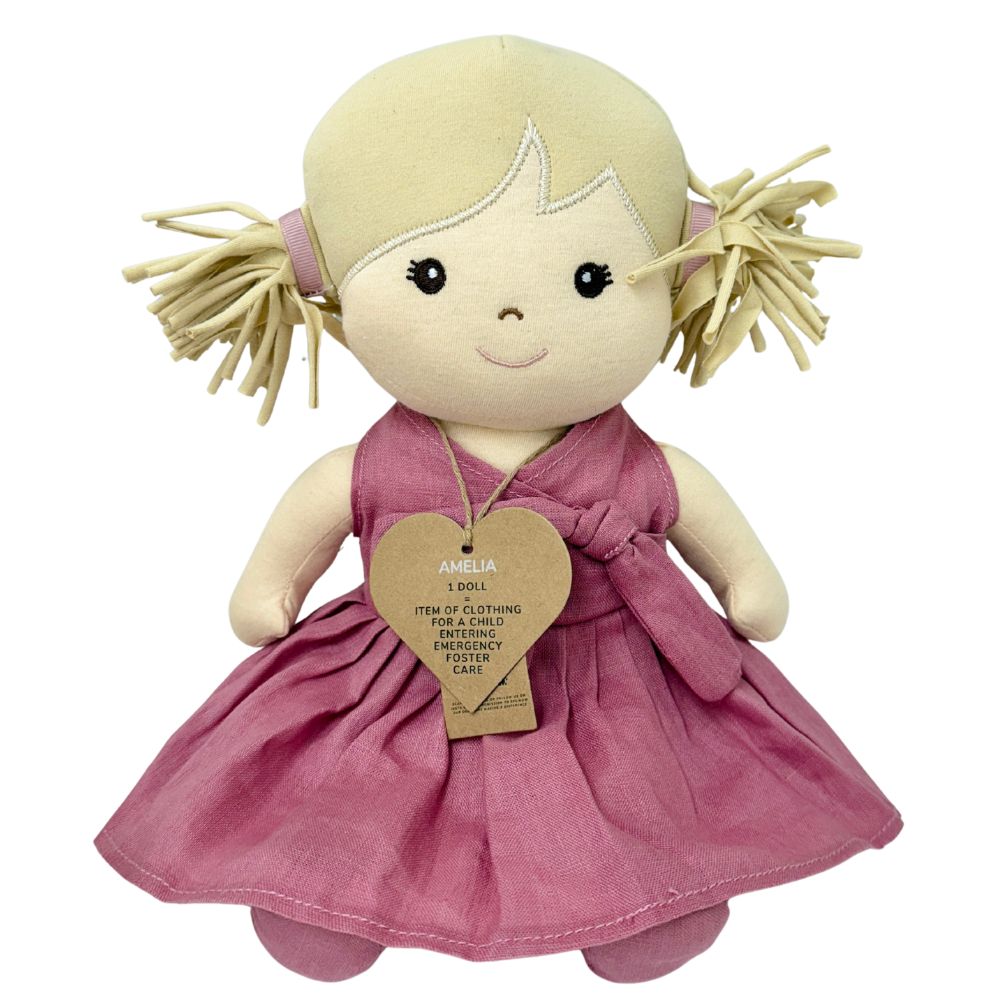 Amelia Rag Doll - Clothing for Child in Emergency Foster Care