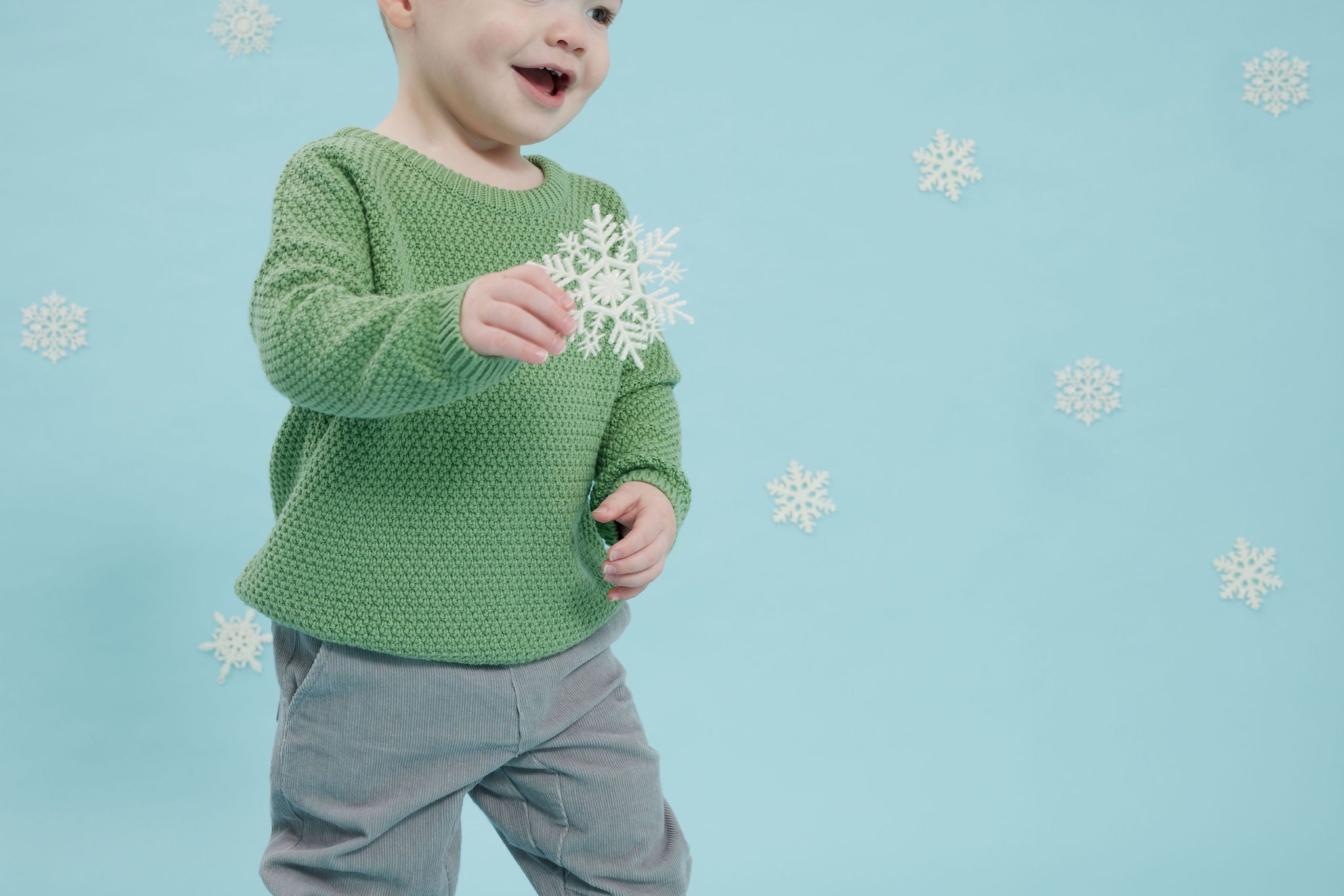 Tiny Twig Knitted Moss Knit Jumper - Basil