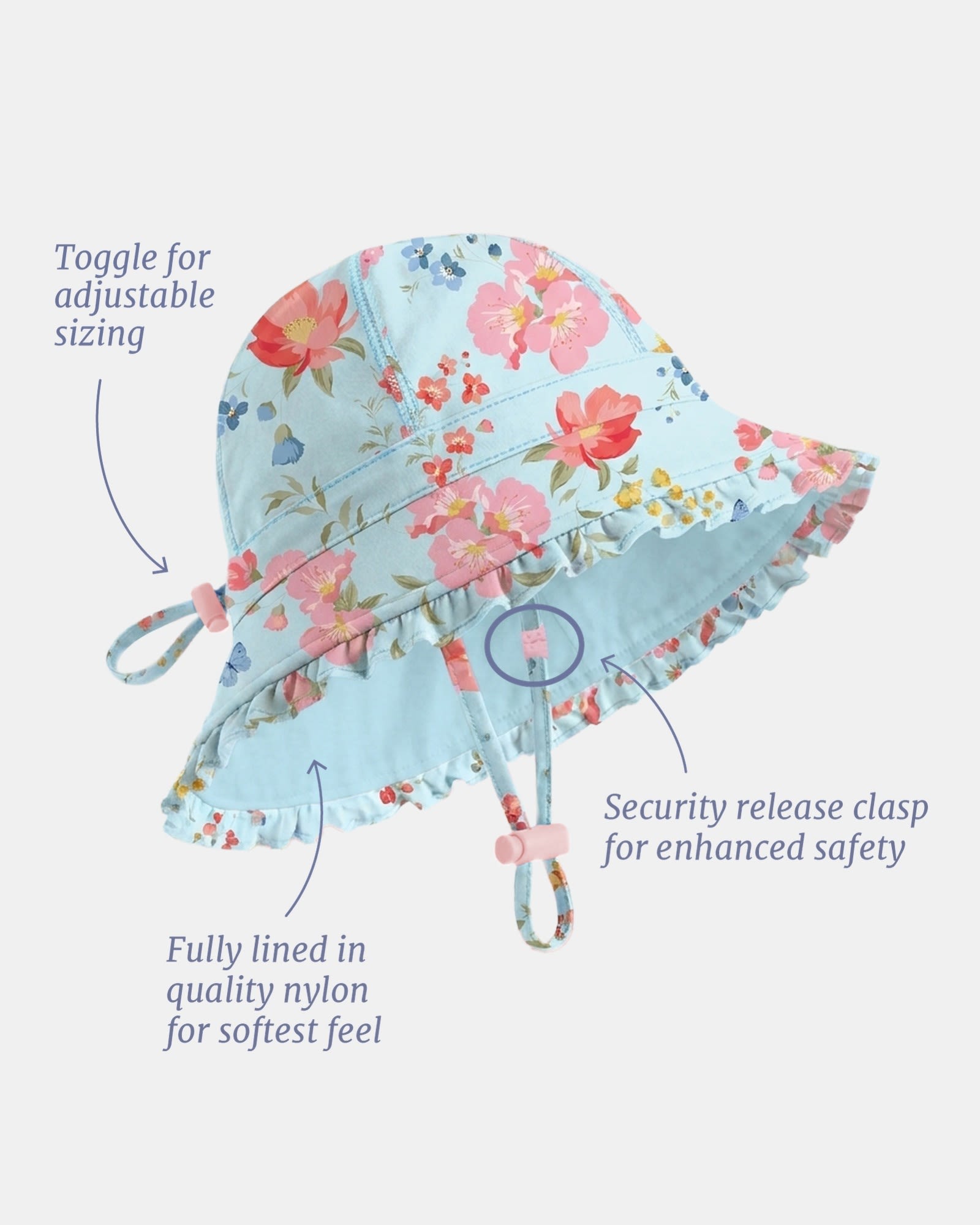 Toshi Swim Bell Hat Twinkle Aqua Garden
