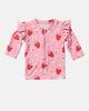 Toshi Swim Rashie Long Sleeve Twinkle Strawberry
