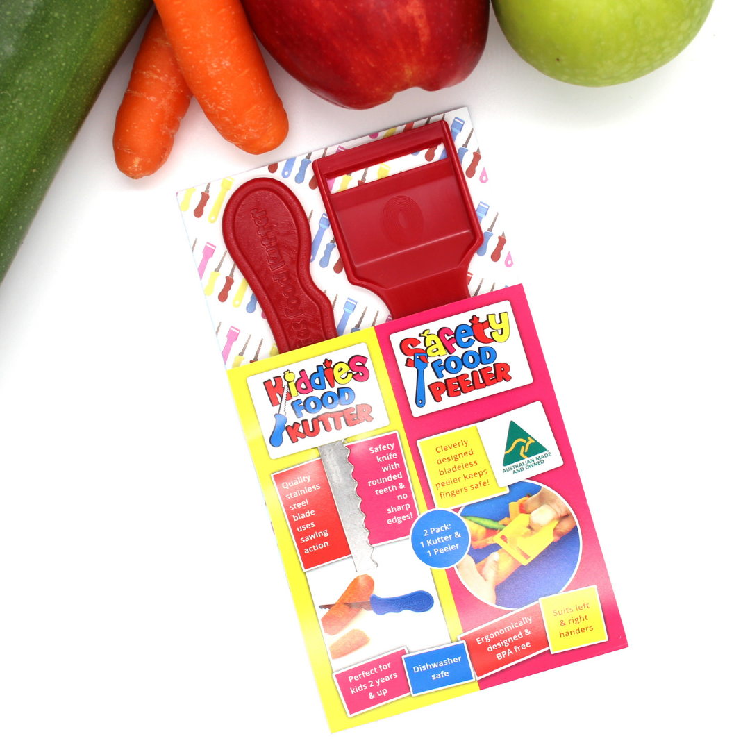 Kiddies Safety Food Kutter and Safety Food Peeler -Twin Pack