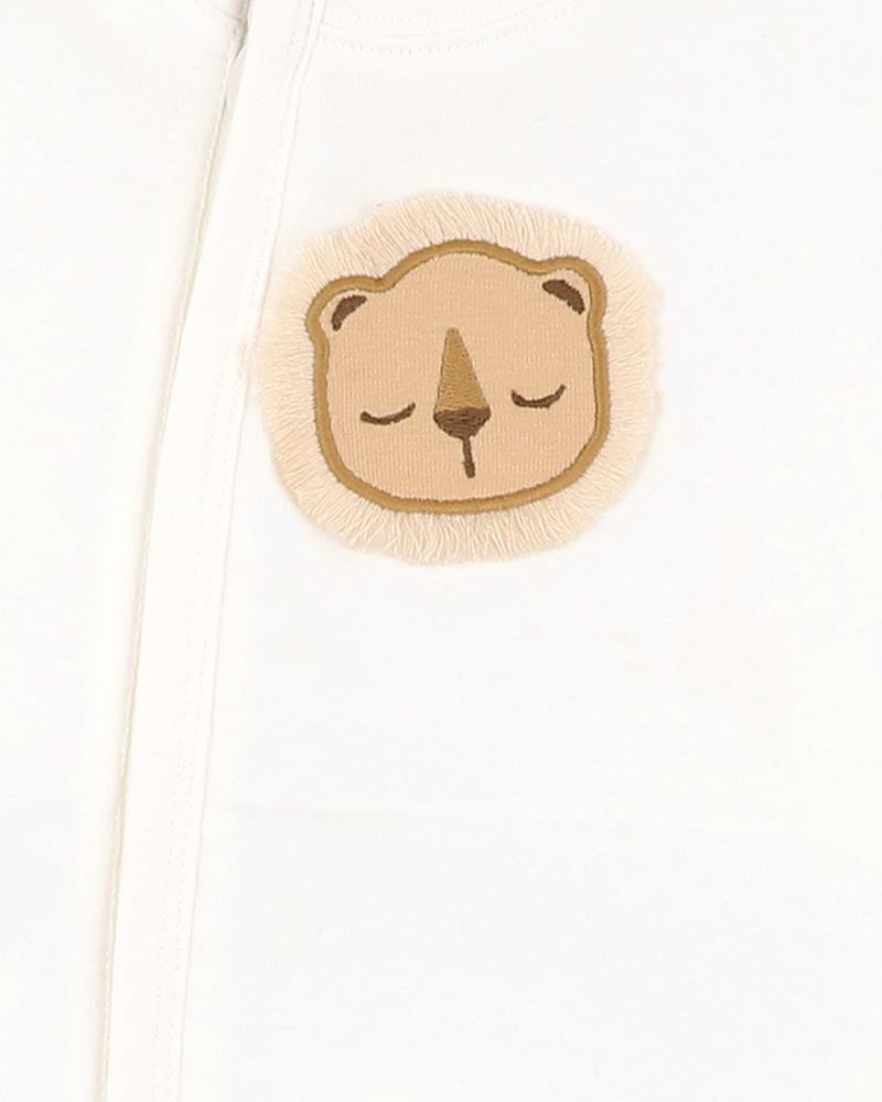 Bebe Billie Lion Organic Short Sleeve Zipsuit