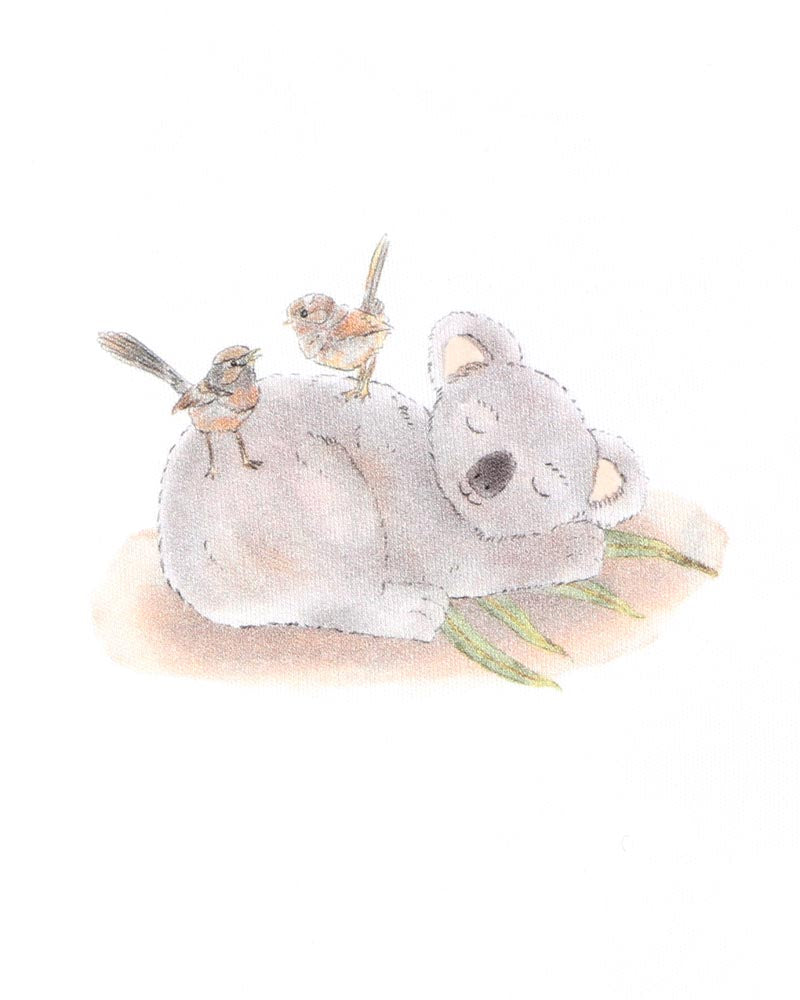 Bebe Australiana Organic Koala Long Sleeve Zipsuit