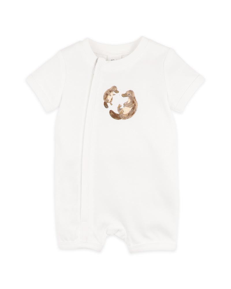 Bebe Australiana Organic Platypus Short Sleeve Zipsuit
