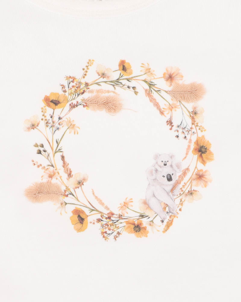 Taylor Organic Floral Koala Bodysuit